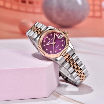 Pagani Design PD-1794L Silver-Rose Gold-Red