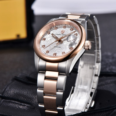 Pagani Design PD-1794L Silver-Rose Gold-White