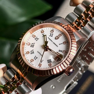 Pagani Design PD-1794L Silver-Rose Gold-White