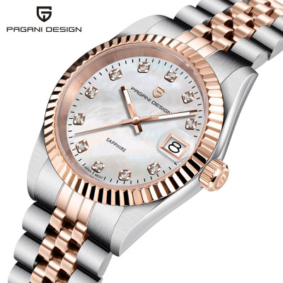 Pagani Design PD-1794L Silver-Rose Gold-White