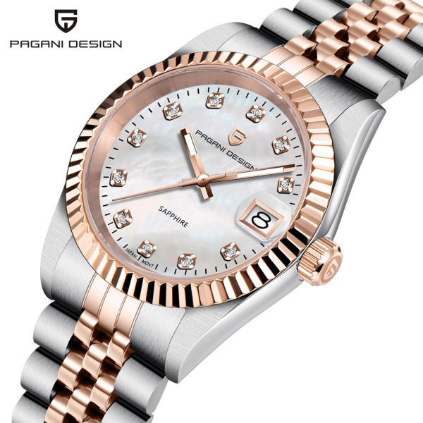 Женские часы Pagani Design PD-1794L Silver-Rose Gold-White фото 3