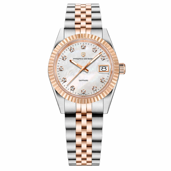 Женские часы Pagani Design PD-1794L Silver-Rose Gold-White фото 1