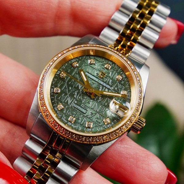 Жіночий годинник Pagani Design PD-1794L Silver-Gold-Green фото 10