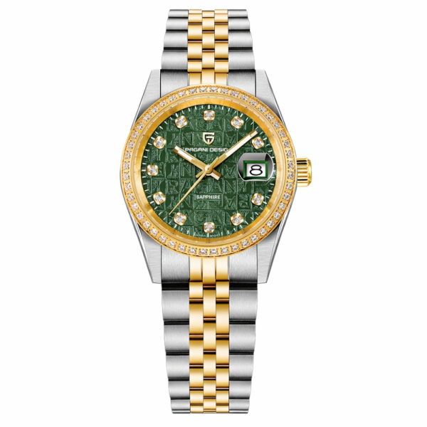 Жіночий годинник Pagani Design PD-1794L Silver-Gold-Green фото 1