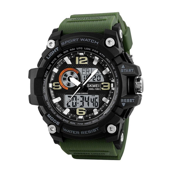 Чоловічий годинник Skmei 1283 Black-Military Wristband. фото 1