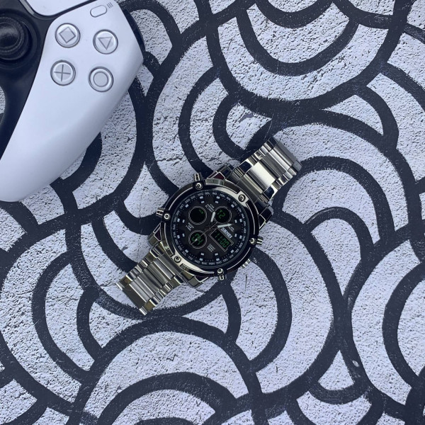 Мужские часы Skmei 1389SIBK Silver-Black-Black фото 3