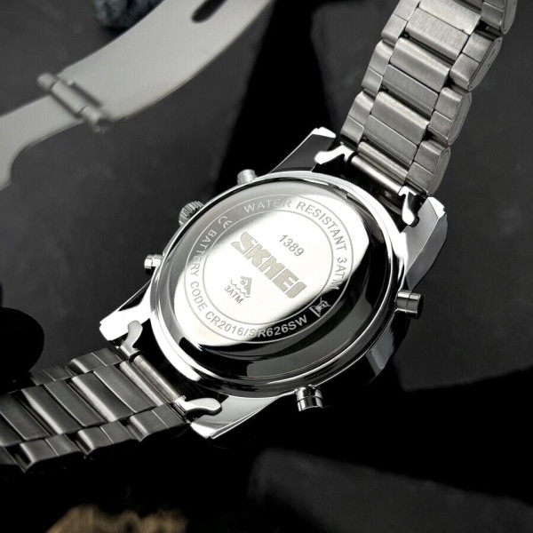 Мужские часы Skmei 1389BU Silver-Black-Blue фото 10