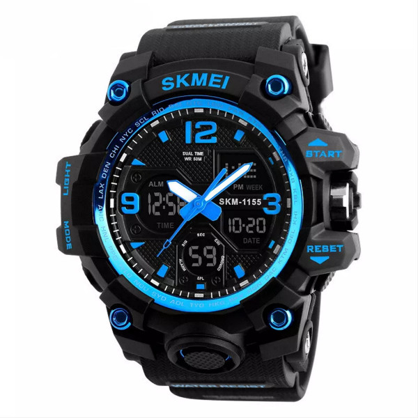 Мужские часы Skmei 1155 Black Blue фото 1