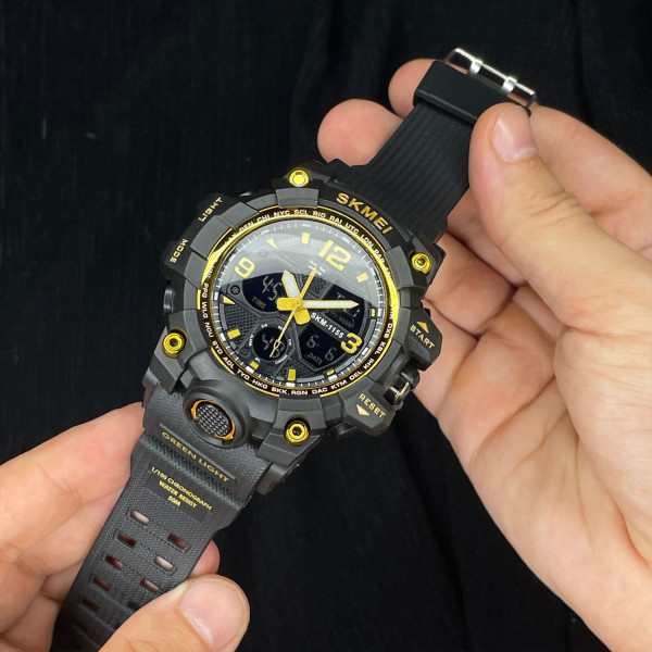 Мужские часы Skmei 1155 Black-Gold фото 7