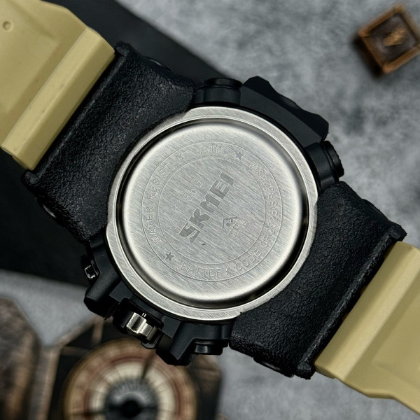 Чоловічий годинник Skmei 1155 Black-Khaki фото 8