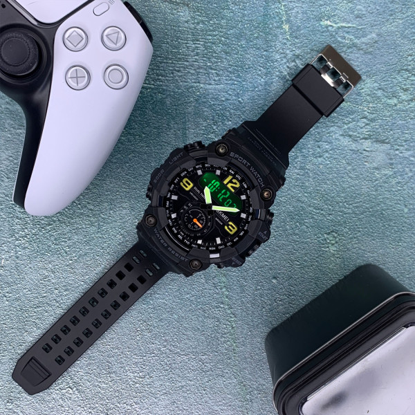 Чоловічий годинник Skmei 1637BK Black. фото 4