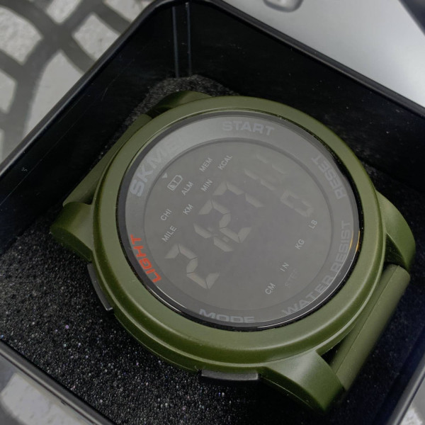 Чоловічий годинник Skmei 1469AGBK Military-Black фото 3