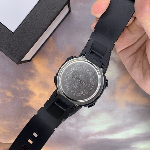 Чоловічий годинник Skmei 1231BK All Black Smart Watch + Compass фото 6