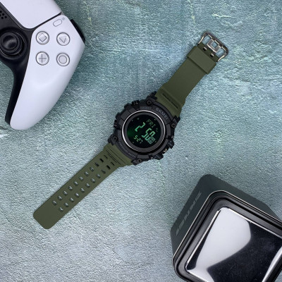 Skmei 1358AG Army Green Smart Watch Compass