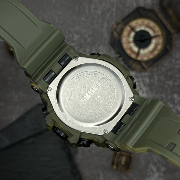 Чоловічий годинник Skmei 1637CMGN Camo Green. фото 9