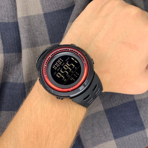 Чоловічий годинник Skmei 1251RD Black-Red фото 4