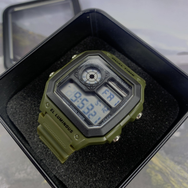 Мужские часы Skmei 1299AG Army Green. фото 3