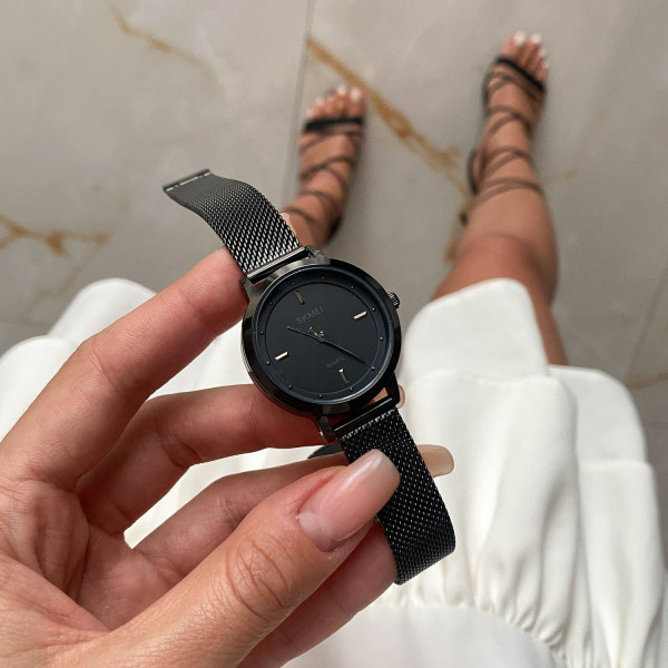 Жіночий годинник Skmei 1528BK Black фото 4