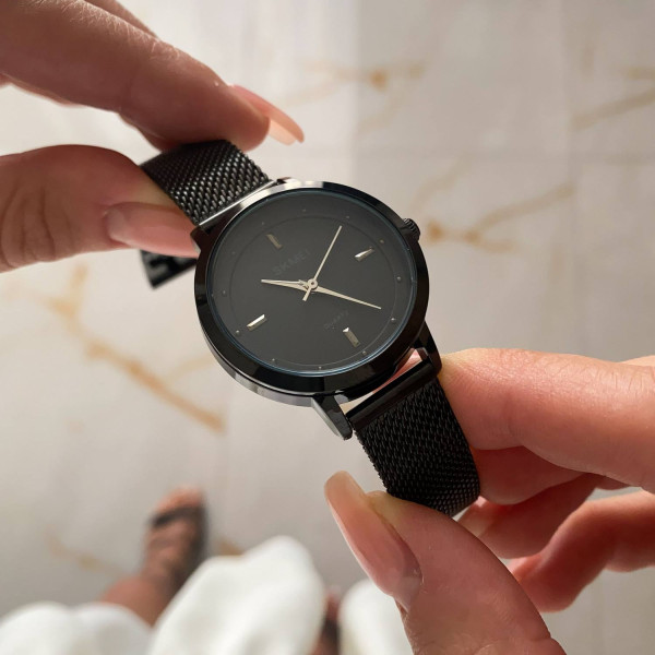 Жіночий годинник Skmei 1528BK Black фото 3