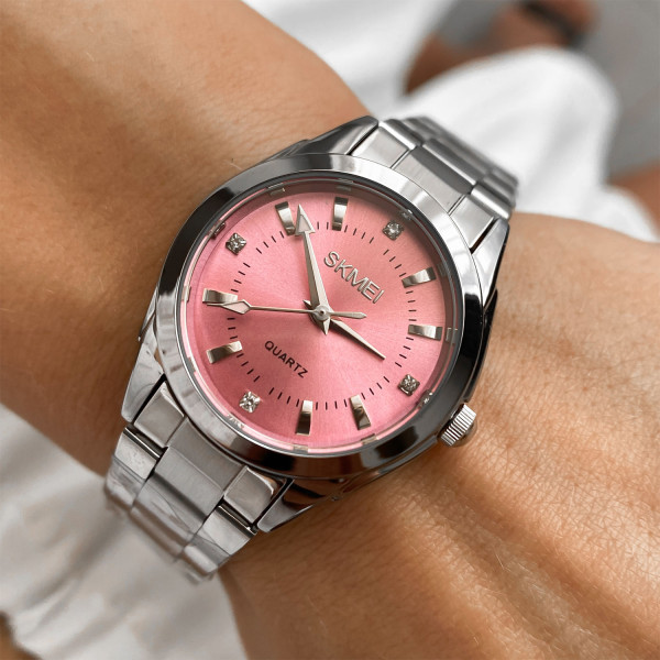 Жіночий годинник Skmei 1620SIPK Silver-Pink фото 3