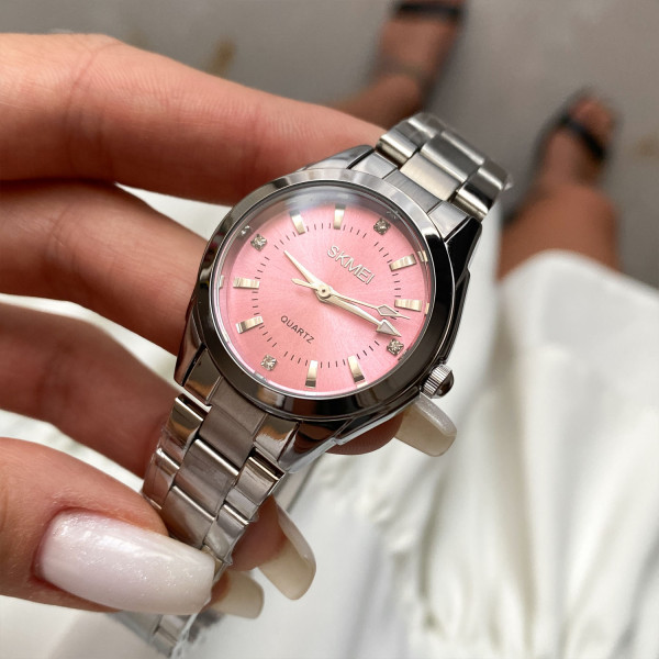 Жіночий годинник Skmei 1620SIPK Silver-Pink фото 4
