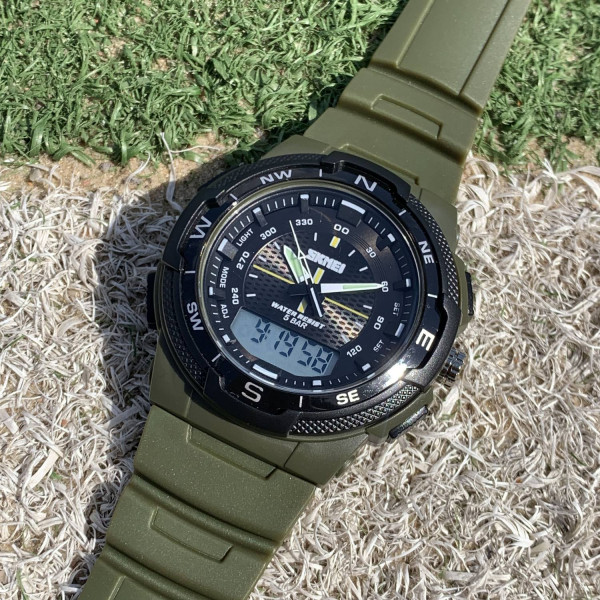 Чоловічий годинник Skmei 1454AG Army Green фото 4