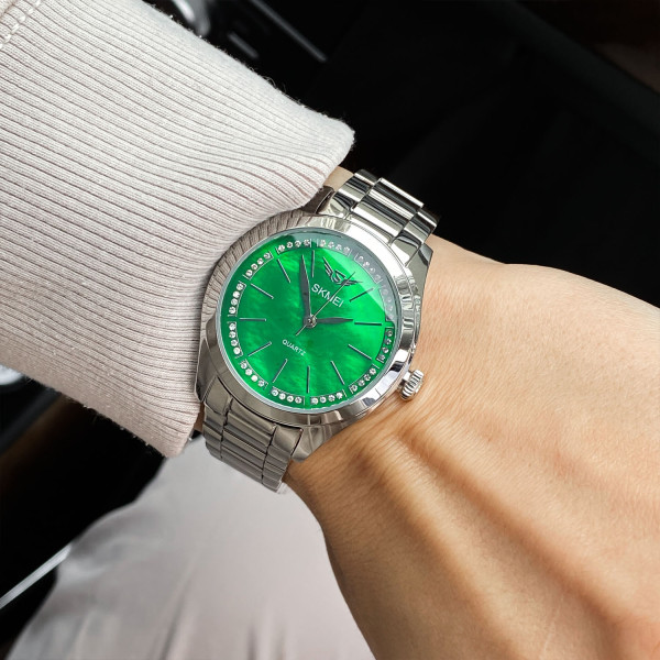 Женские часы Skmei 1964SIGN Silver-Green фото 6