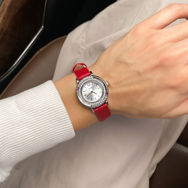 Женские часы Skmei 1855SIRD Silver-Red фото 7