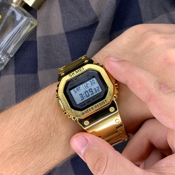 Чоловічий годинник Skmei 1456GD Gold фото 3