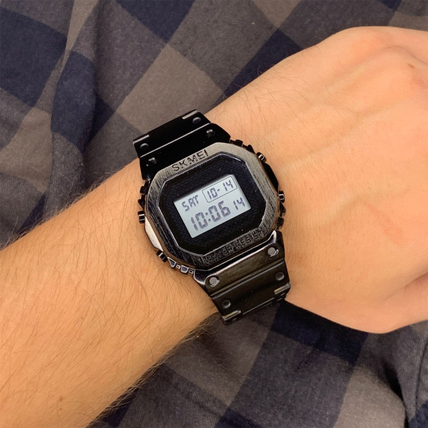 Чоловічий годинник Skmei 1456BK Black фото 3