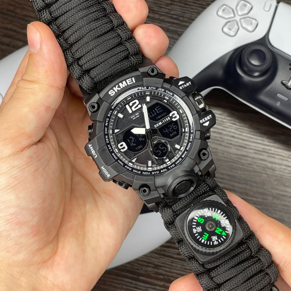 Чоловічий годинник Skmei 1155BNBK Black фото 3