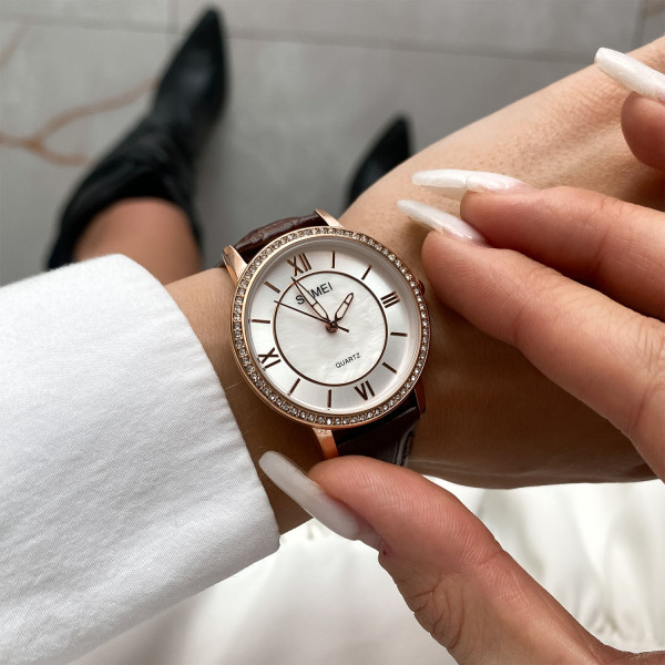 Жіночий годинник Skmei 2253RGCF Rose Gold-Brown фото 3
