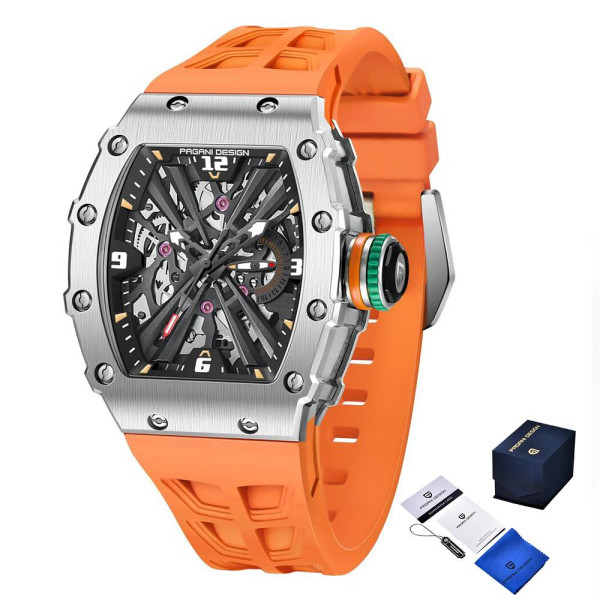 Мужские часы Pagani Design PD-1738 Silver-Orange фото 1