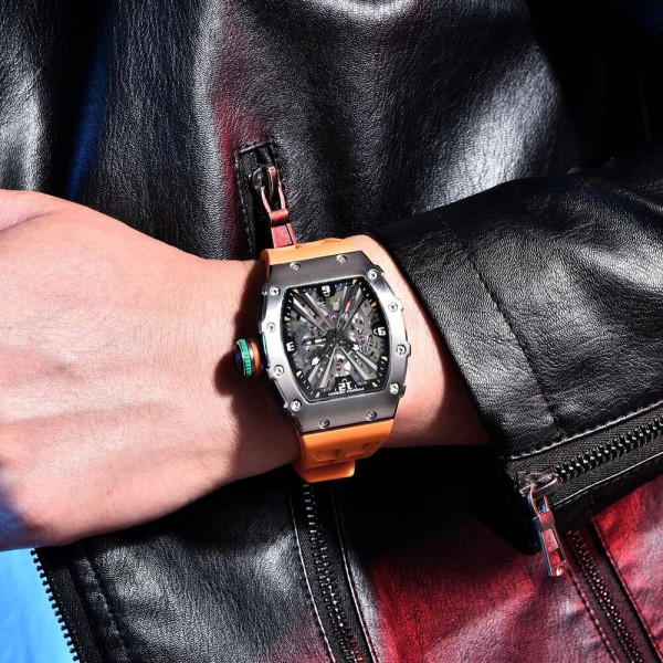 Мужские часы Pagani Design PD-1738 Silver-Orange фото 5