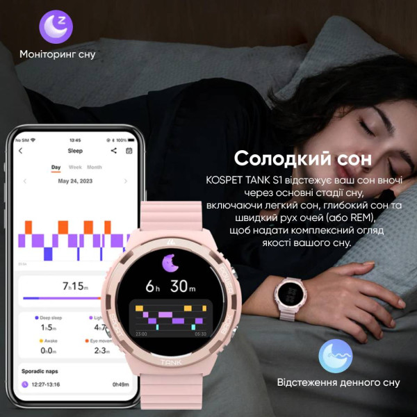 Спортивные Умные Часы Kospet Tank S1 Black + Спортивные Режимы, Водозащита, Звонки фото 13