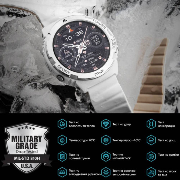 Спортивний Розумний Годинник Kospet Tank S1 Black + Спортивні Режими, Водозахист, Дзвінки фото 16