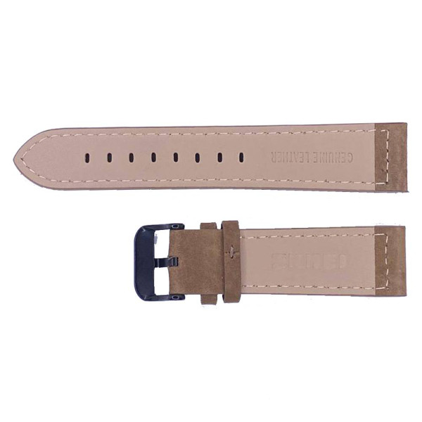 Ремінець для годинника 22 мм Нубук Коричневий-Чорний фото 3