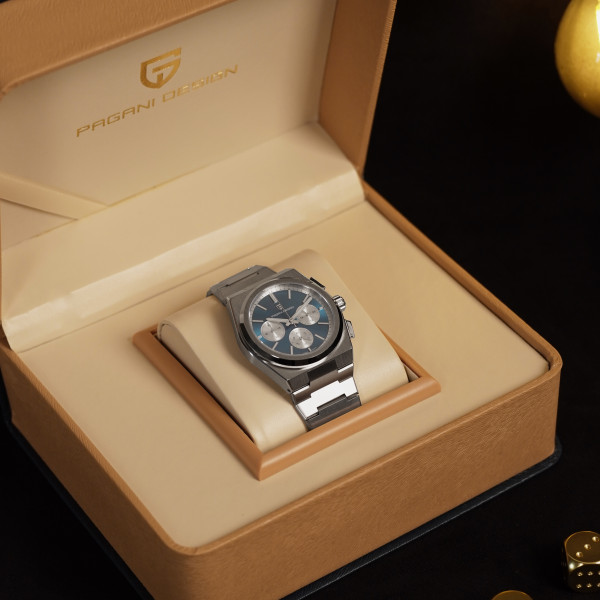 Чоловічий годинник Pagani Design PD-1761 Silver-Blue фото 11