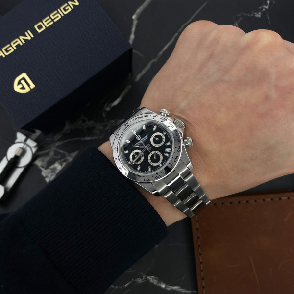 Чоловічий годинник Pagani Design PD-1727 Silver-Black фото 12