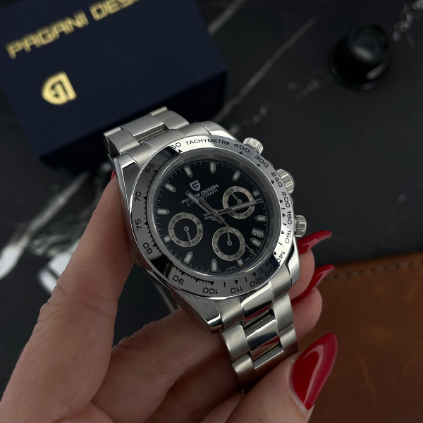 Мужские часы Pagani Design PD-1727 Silver-Black фото 8