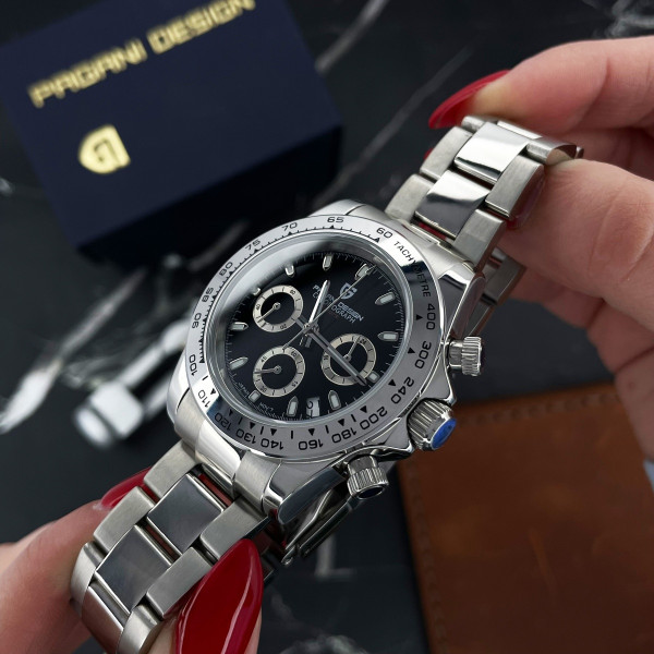 Мужские часы Pagani Design PD-1727 Silver-Black фото 9