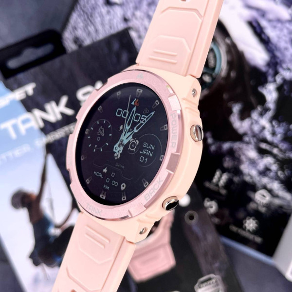 Спортивний Розумний Годинник з Компасом Kospet Tank S1 Pink + Спортивні Режими, Водозахист, Дзвінки, Пульсометр фото 22