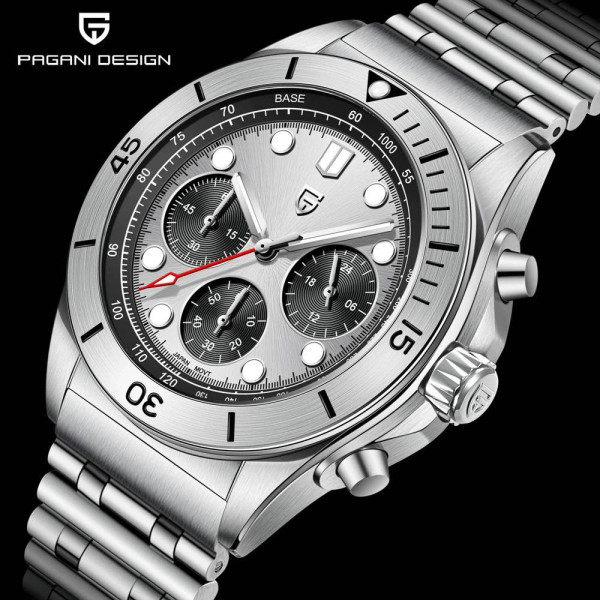 Мужские часы Pagani Design PD-1705-1 Silver-Silver Steel фото 4