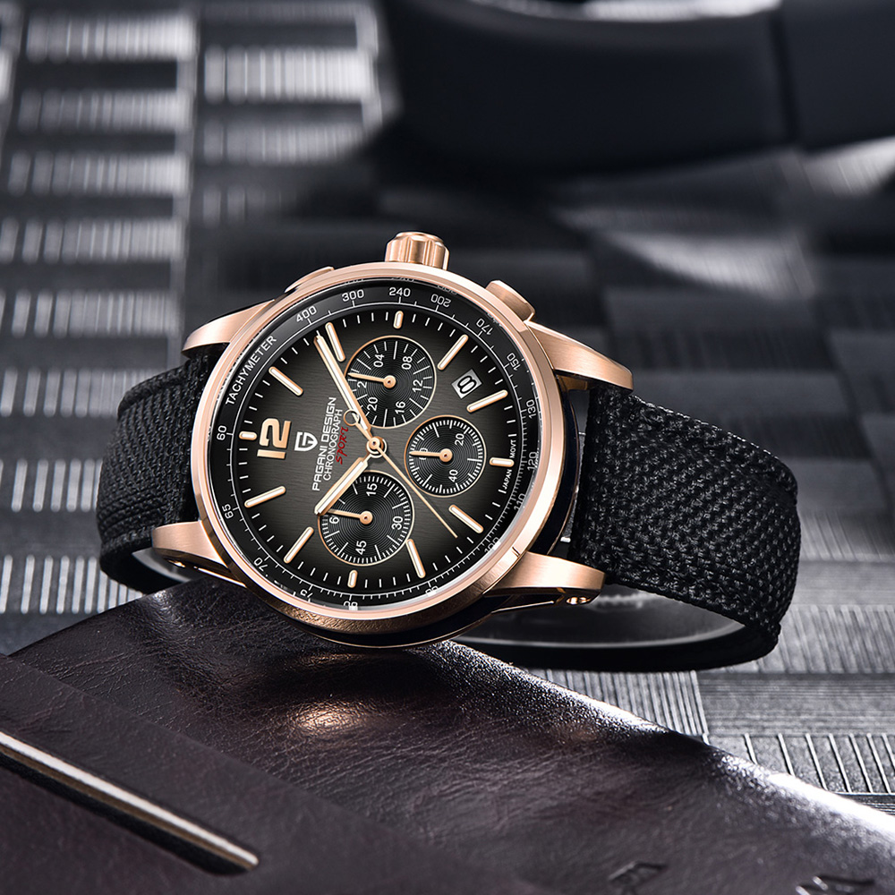 ⌚Купить Мужские часы Pagani Design YS008 Rose Gold-Brown за 5 170