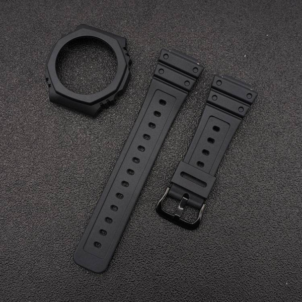 Ремешок + безель (рант) для Casio G-Shock GA-2100 Black BK фото 3