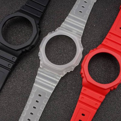 Ремешок + безель (рант) для Casio G-Shock GA-2100 Black BK