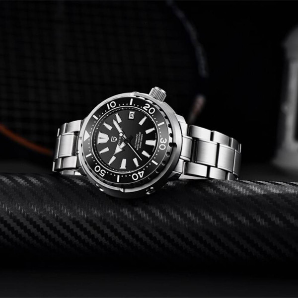 Мужские часы Pagani Design PD-1695 Silver-Black Steel фото 6