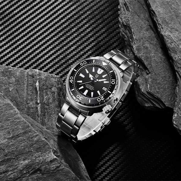 Чоловічий годинник Pagani Design PD-1695 Silver-Black Steel фото 5