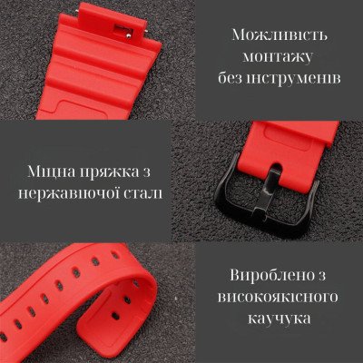 Ремінець + безель (рант) для Casio G-Shock GA-2100 Red GD