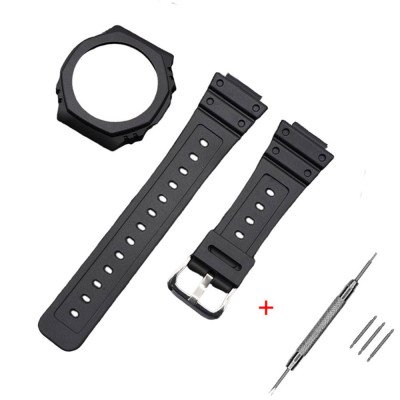 Ремешок + безель (рант) для Casio G-Shock GA-2100 Black SI